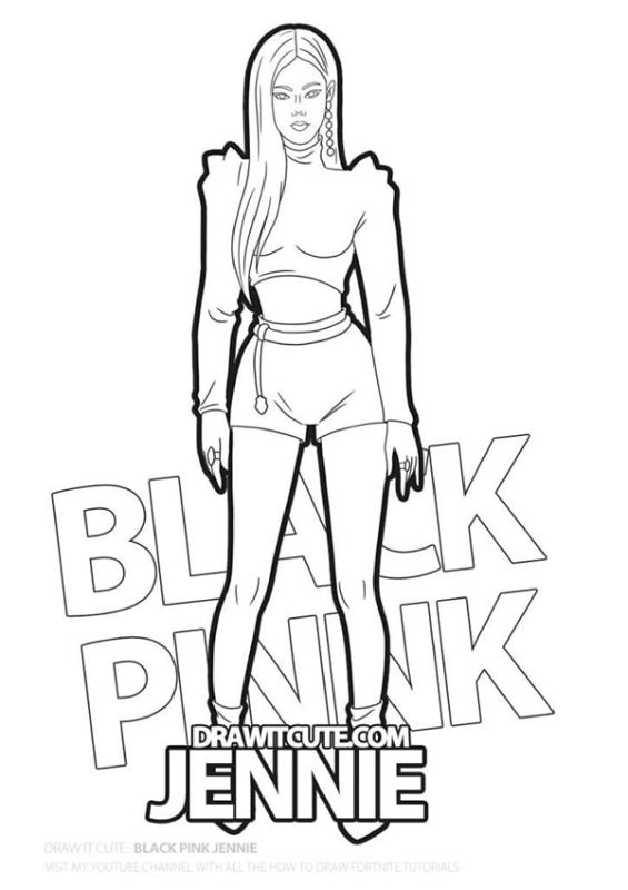 Tranh tô màu Jennie nổi bật trong nhóm Blackpink