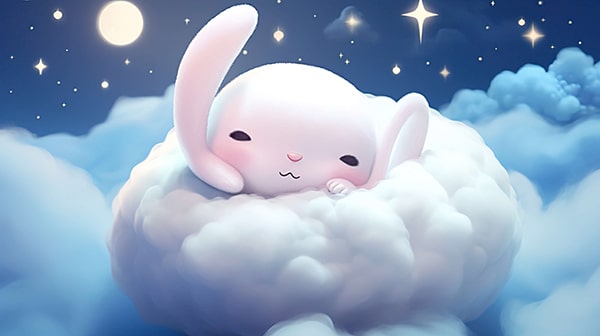 Ảnh hình nền Cinnamoroll 3d đang ngủ