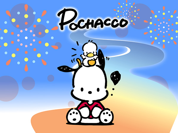 Hình nền Pochacco với màu sắc sặc sỡ