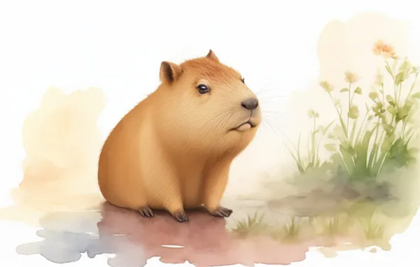 hình nền Capybara với khuôn mặt siêu cưng