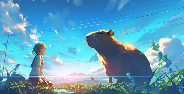 hình nền Capybara 3d siêu chất