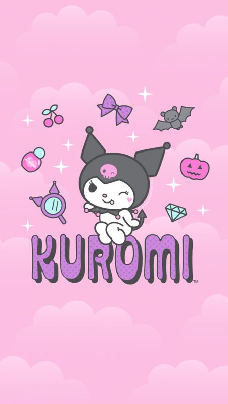 Hình nền điện thoại Kuromi màu hồng