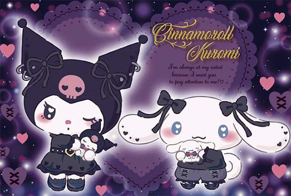 Hình nền Kuromi và Cinnamoroll cho chiếc máy tính thêm thu hút