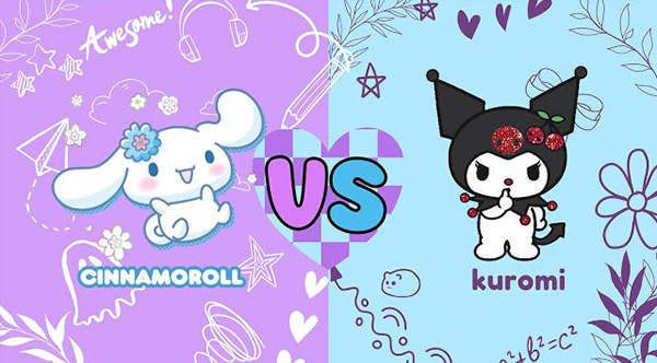 Hình nền Kuromi và Cinnamoroll cho laptop lộng lẫy