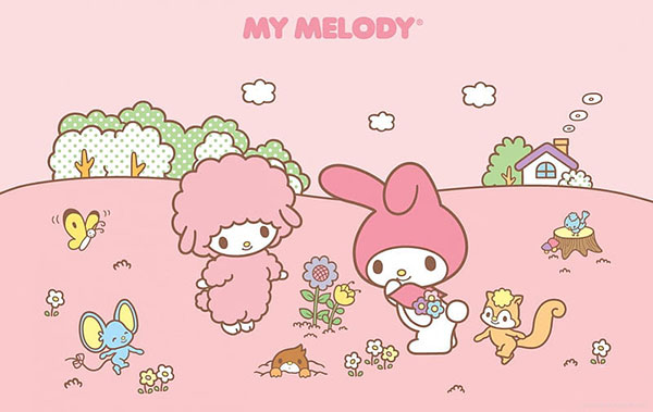 Hình nền Melody vui chơi cùng bạn bè