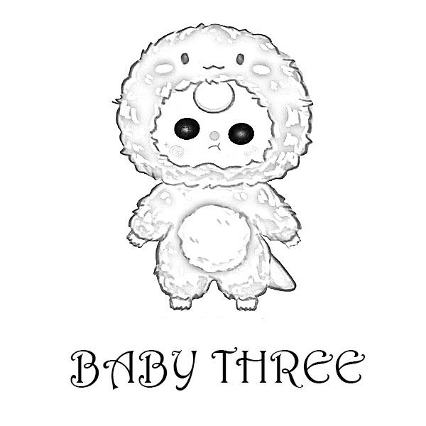 Ngắm nhìn tranh tô màu Baby Three dễ thương