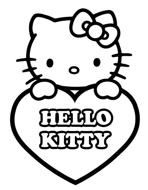 hình tô màu hello kitty, tranh tô màu hello kitty