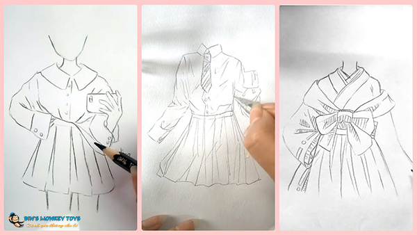 vẽ quần áo anime ngầu 