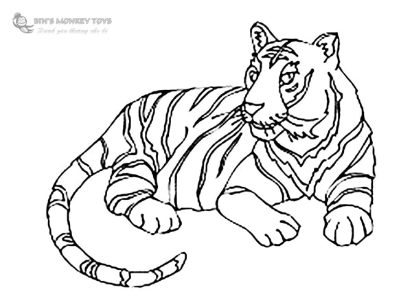Hình vẽ con hổ đơn giản 10