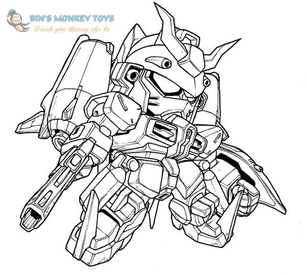 Tranh tô màu Robot Gundam 6