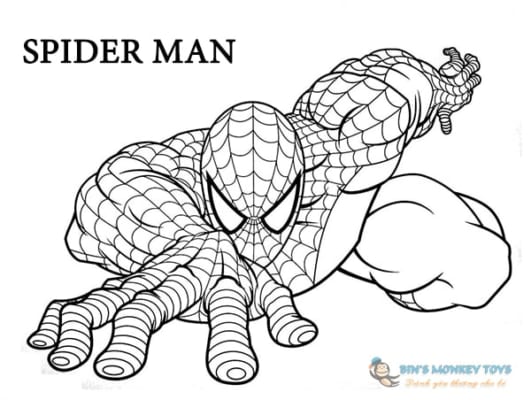 Tranh tô màu Spider man 10
