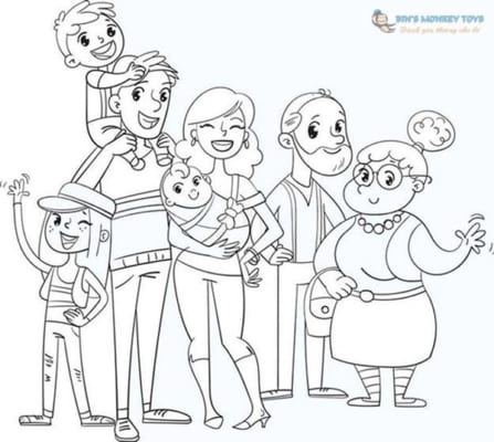 Hình vẽ gia đình đơn giản 11