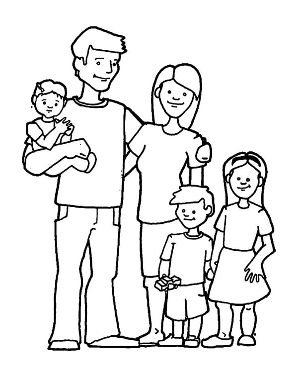 Hình vẽ gia đình đơn giản 2