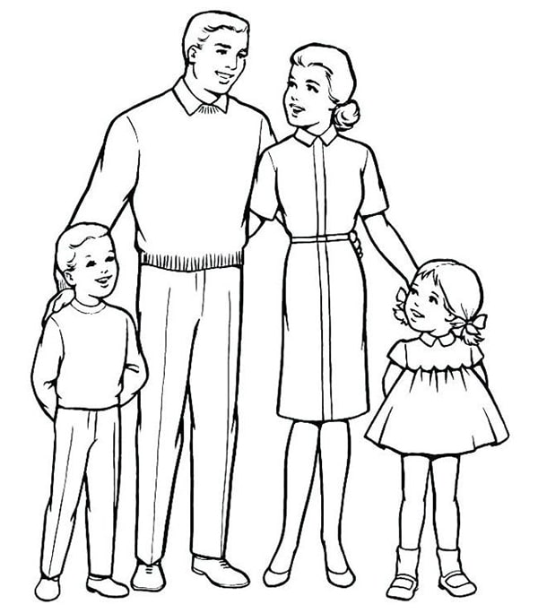 Hình vẽ gia đình đơn giản 3