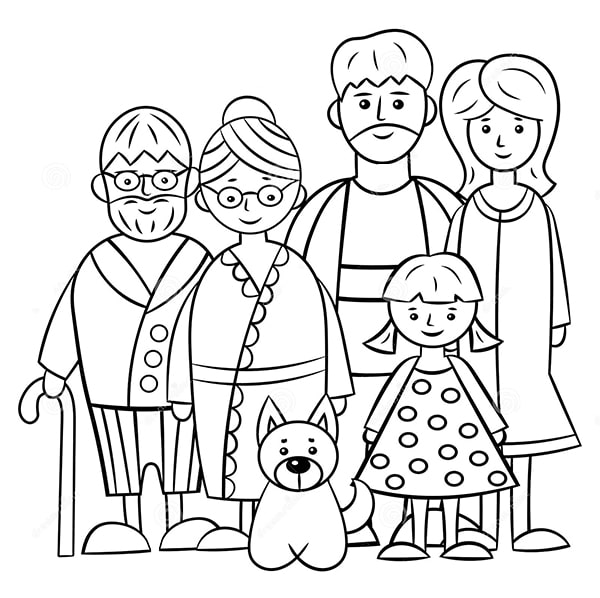 Hình vẽ gia đình đơn giản 7
