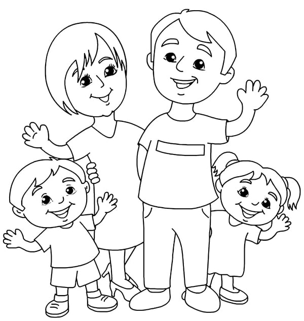 Hình vẽ gia đình đơn giản 8