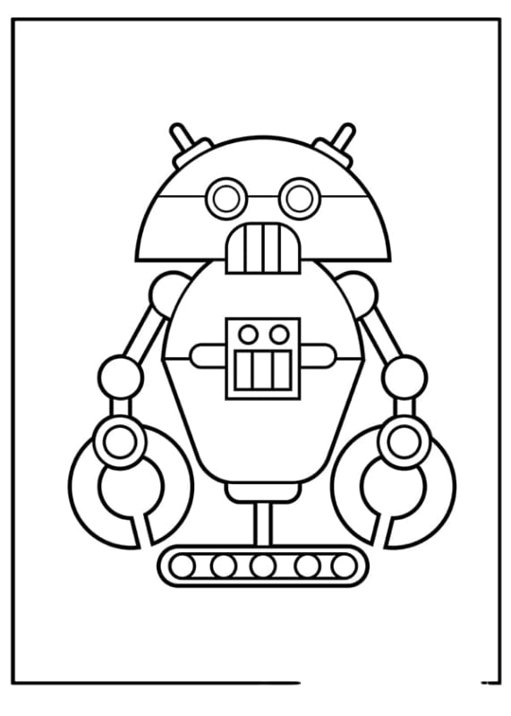 Hình vẽ robot đơn giản 10
