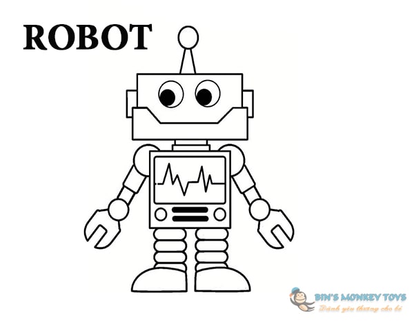 Top Hình Vẽ Robot Đơn Giản, Dễ Thương Và Đáng Yêu Cho Bé Tô Màu