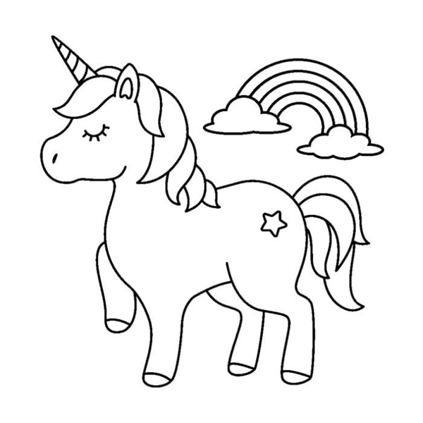 Hình vẽ unicorn cute 6