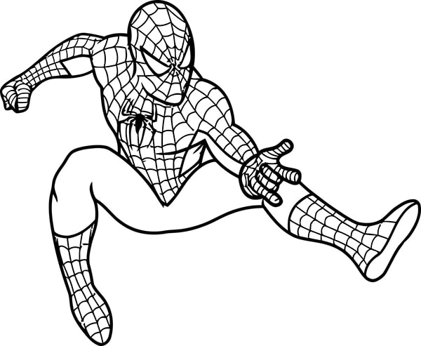 Tranh tô màu Spider man 11