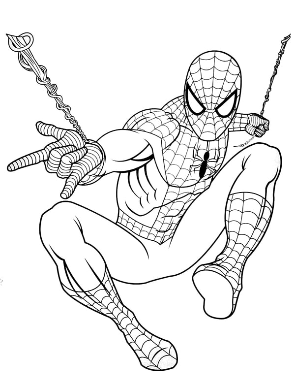 Tranh tô màu Spider man 2