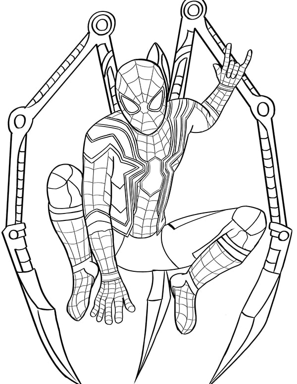 Tranh tô màu Spider man 4