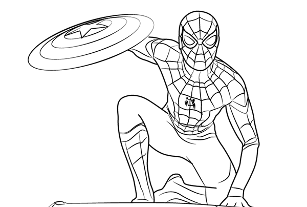 Tranh tô màu Spider man 6