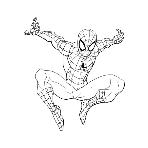 Tranh tô màu Spider man 7