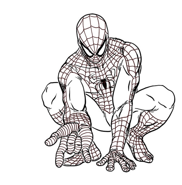 Tranh tô màu Spider man 9
