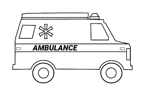 Tranh tô màu xe cứu thương 7