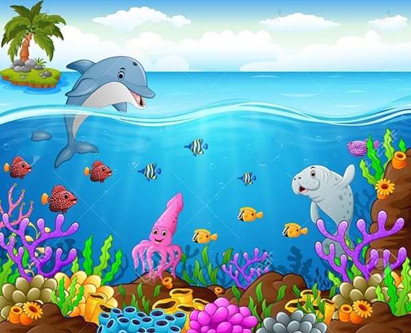 Tranh vẽ những loài vật bên dưới biển cả 10
