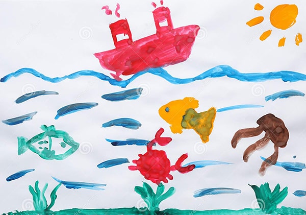 Tranh vẽ các con vật dưới biển 6