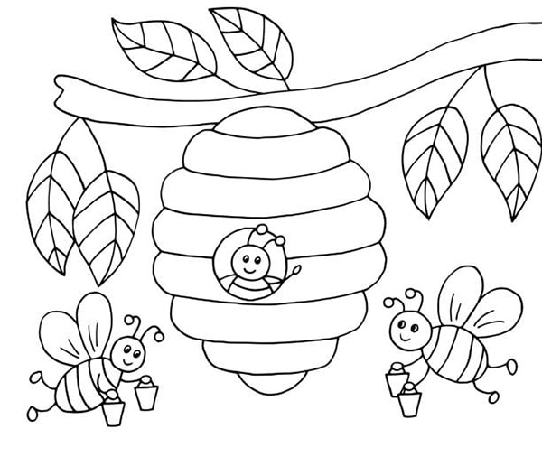 Tranh tô màu con ong 10