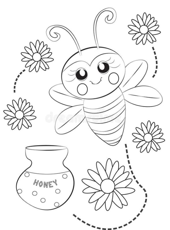 trang tô màu con ong 11