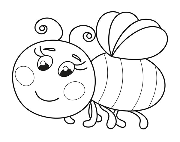 Tranh tô màu con ong 4