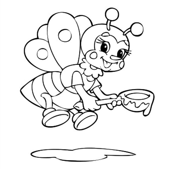 Tranh vẽ màu con ong 5