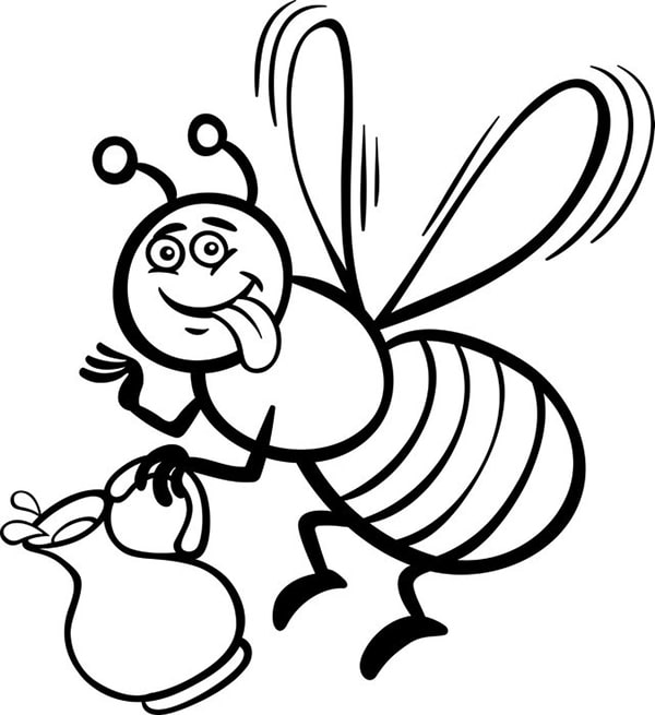 Tranh tô màu con ong 7