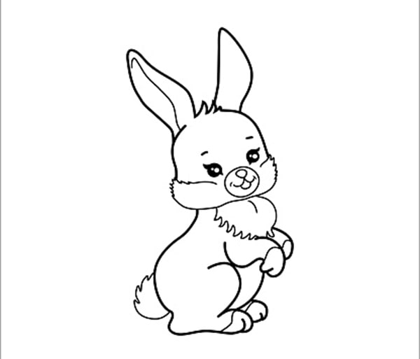 Tranh tô màu con thỏ 2