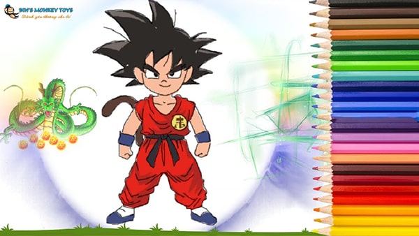 Tô màu Son Goku Giận Dữ  Trang Tô Màu Cho Bé