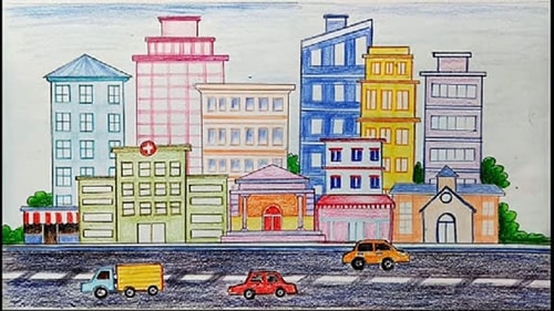 Tranh vẽ thành phố Hồ Chí Minh tân tiến 6