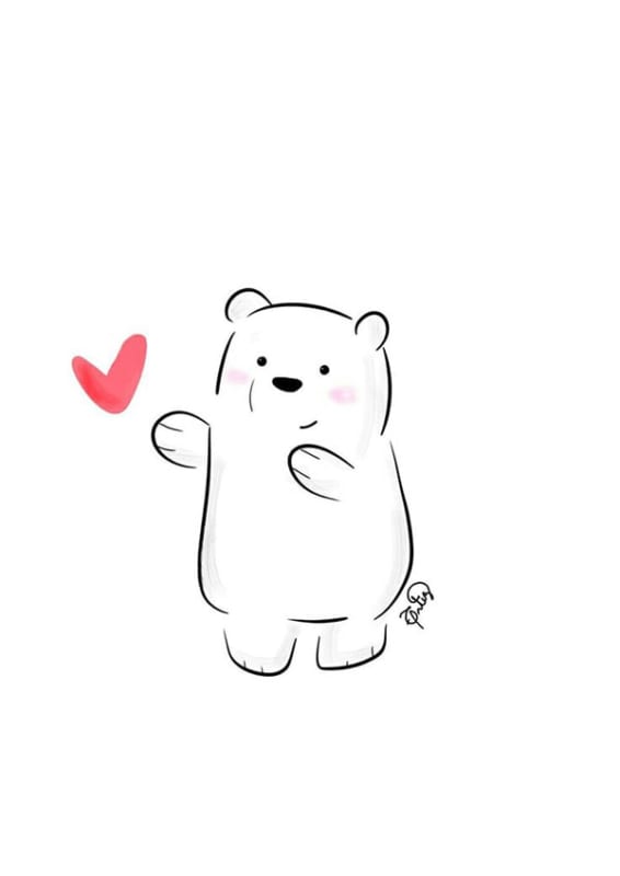 Hình nền gấu trắng cute 3