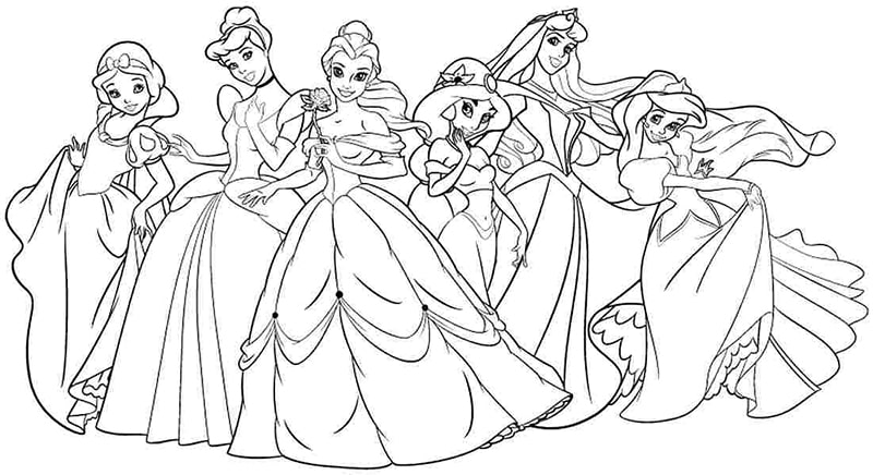 Bộ tranh tô màu công chúa Disney
