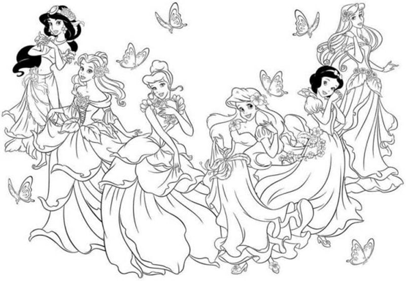 Bộ tranh tô màu công chúa Disney