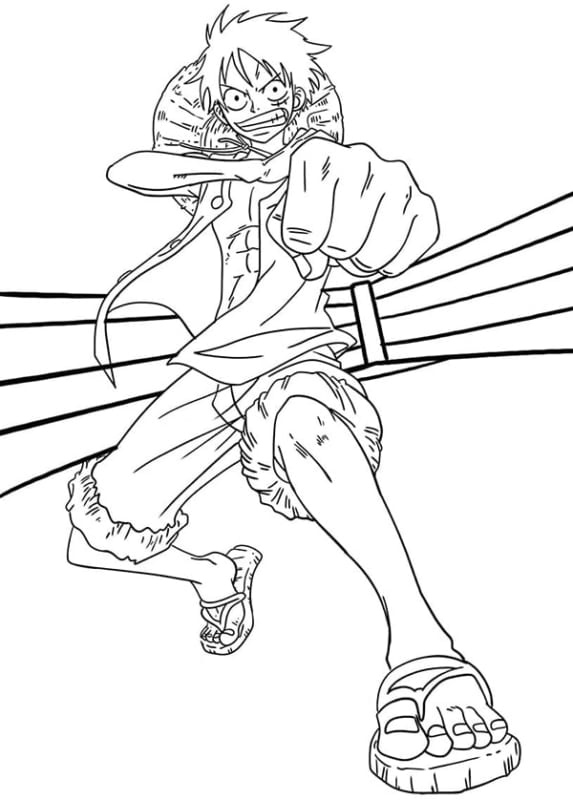 Tranh tô màu Luffy Gear 5 13