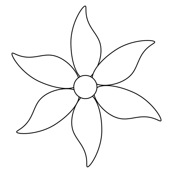 Tô màu Bông Hoa 5 Cánh Dễ Thương - Trang Tô Màu Cho Bé