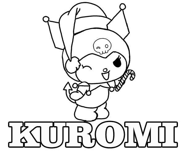 Tranh tô màu Kuromi đẹp nhất