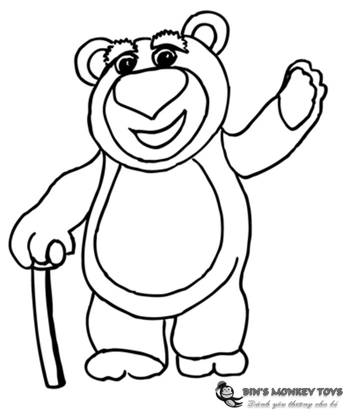 500+ Bộ tranh tô màu gấu dâu Lotso được yêu thích