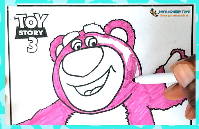 Tranh tô màu gấu dâu lotso được lấy cảm hứng từ nhân vật hoạt hình nổi tiếng