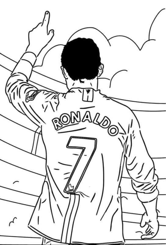 Tranh tô màu Ronaldo 11