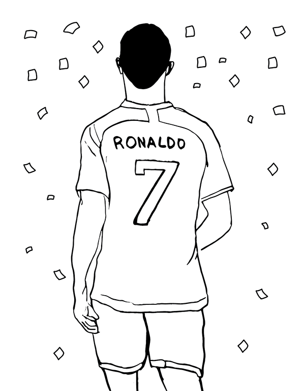 Tranh tô màu Ronaldo 4